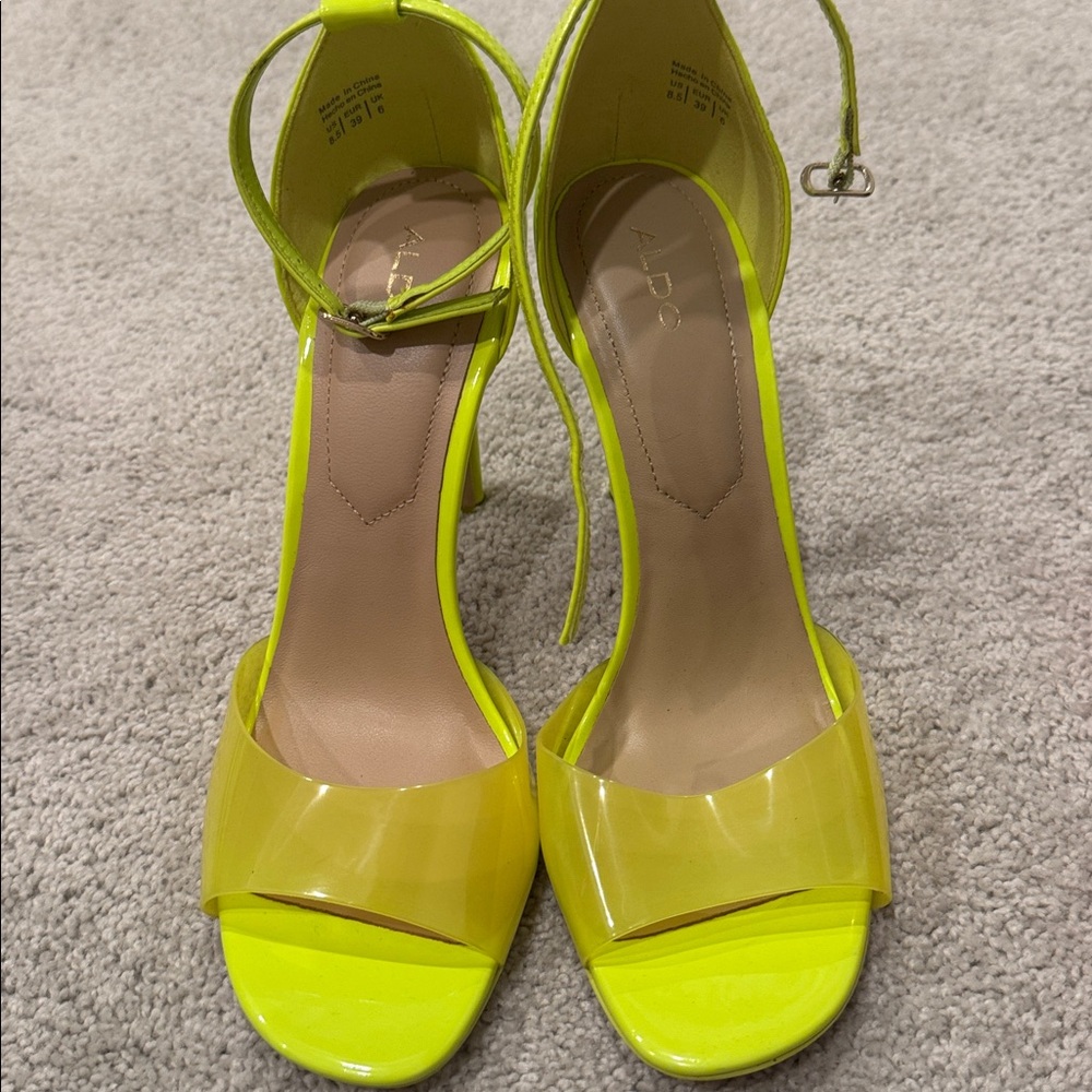 Aldo Bright Yellow Strappy Sandals